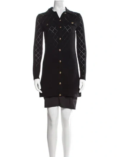 Pre-owned Zimmermann Wool Mini Dress In Black
