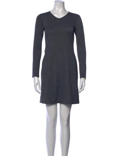 Pre-owned Zimmermann Wool Mini Dress In Grey