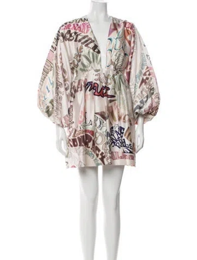 Pre-owned Zimmermann Wool Mini Dress In Multi