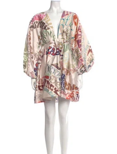 Pre-owned Zimmermann Wool Mini Dress In Neutral