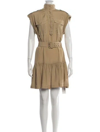 Pre-owned Zimmermann Wool Mini Dress In Neutrals