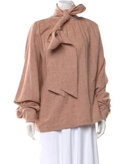 Pre-owned Zimmermann Wool Patterned Blouse In Pink