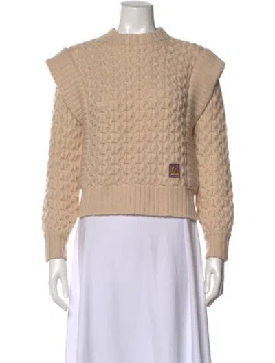 Pre-owned Zimmermann Wool Patterned Sweater In Neutral