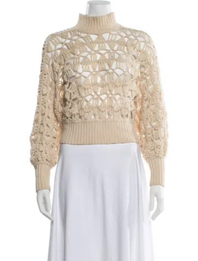 Pre-owned Zimmermann Wool Patterned Sweater In Neutrals