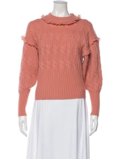 Pre-owned Zimmermann Wool Patterned Sweater In Pink