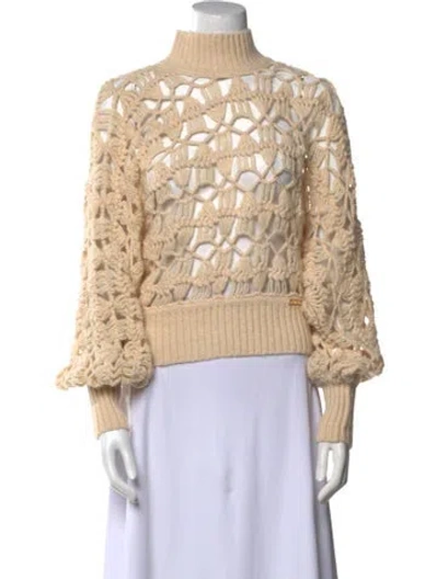 Pre-owned Zimmermann Wool Printed Sweater W/ Tags In Neutral