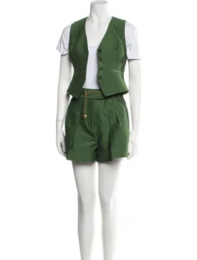 Pre-owned Zimmermann Wool Short Set In Green