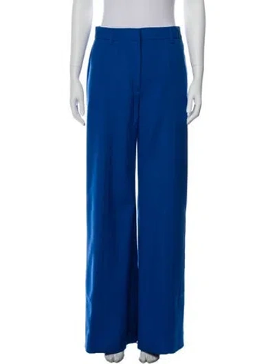 Pre-owned Zimmermann Wool Skinny Leg Pants In Blue