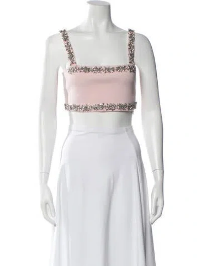Pre-owned Zimmermann Wool Square Neckline Crop Top W/ Tags In Blue