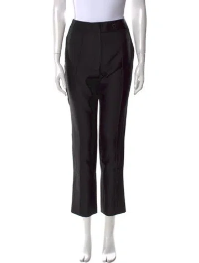 Pre-owned Zimmermann Wool Straight Leg Pants In Black
