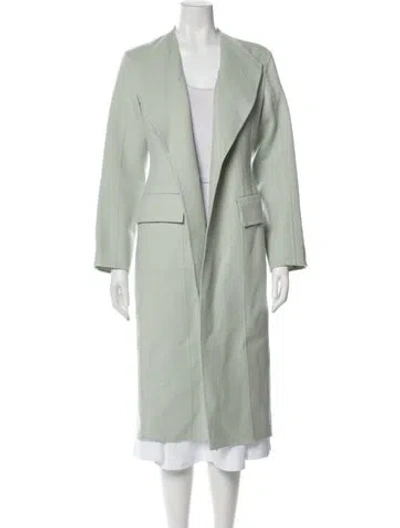 Pre-owned Zimmermann Wool Trench Coat In Green