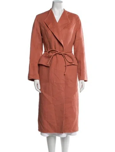 Pre-owned Zimmermann Wool Trench Coat In Pink