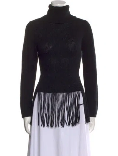 Pre-owned Zimmermann Wool Turtleneck Sweater In Black