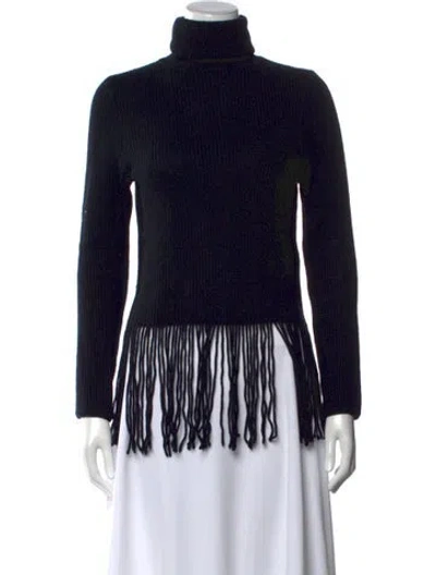 Pre-owned Zimmermann Wool Turtleneck Sweater In Black