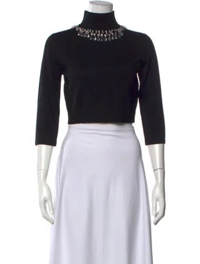 Pre-owned Zimmermann Wool Turtleneck Sweater In Black