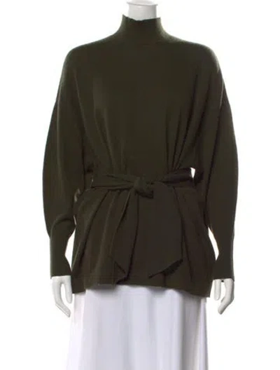 Pre-owned Zimmermann Wool Turtleneck Sweater In Green