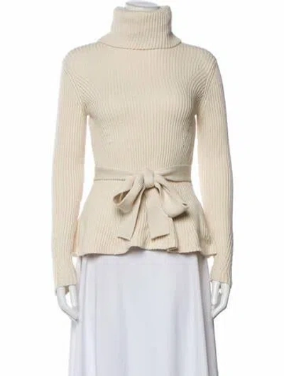 Pre-owned Zimmermann Wool Turtleneck Sweater In Neutral