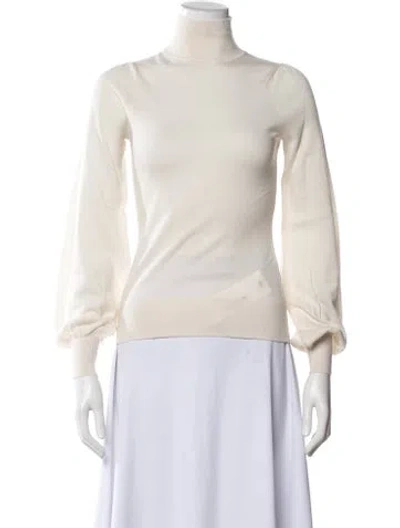 Pre-owned Zimmermann Wool Turtleneck Sweater In Neutrals