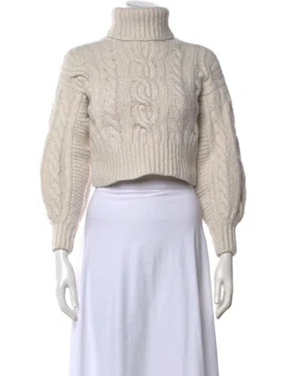 Pre-owned Zimmermann Wool Turtleneck Sweater In Neutrals