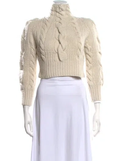 Pre-owned Zimmermann Wool Turtleneck Sweater In Neutrals