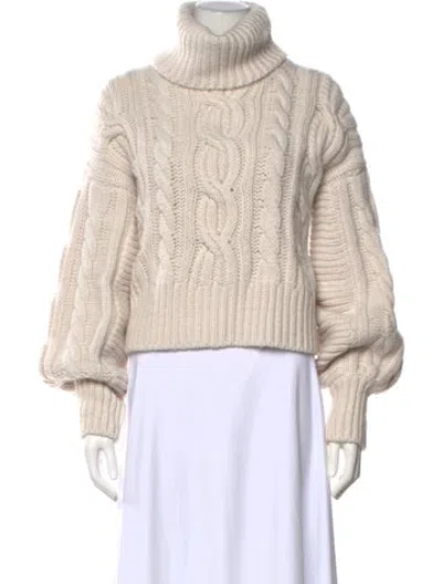 Pre-owned Zimmermann Wool Turtleneck Sweater In Neutrals
