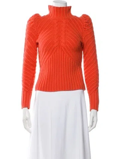 Pre-owned Zimmermann Wool Turtleneck Sweater In Orange