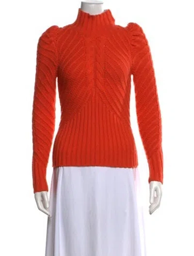 Pre-owned Zimmermann Wool Turtleneck Sweater In Orange