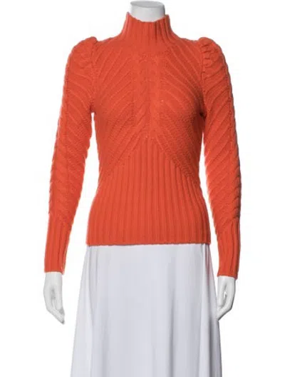 Pre-owned Zimmermann Wool Turtleneck Sweater In Orange