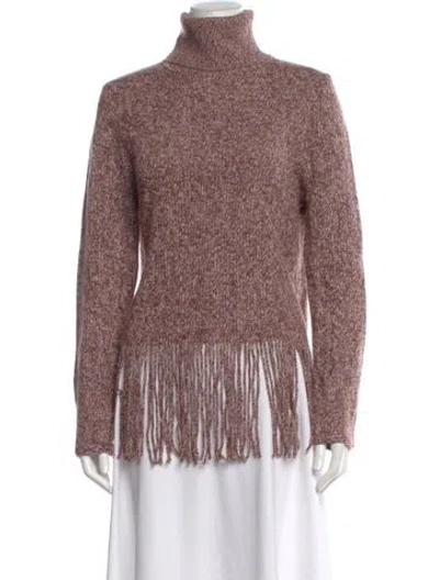 Pre-owned Zimmermann Wool Turtleneck Sweater In Pink