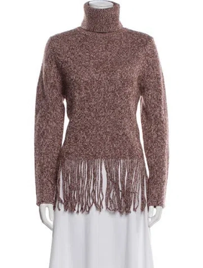 Pre-owned Zimmermann Wool Turtleneck Sweater In Pink