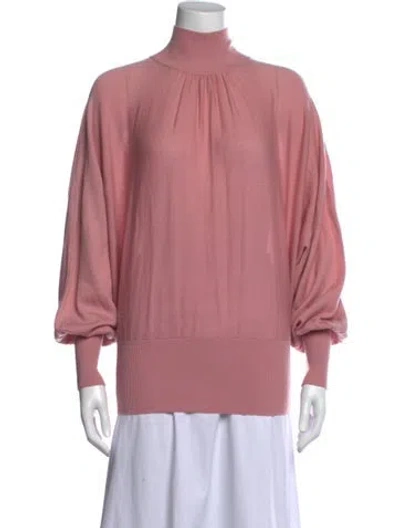 Pre-owned Zimmermann Wool Turtleneck Sweater In Pink