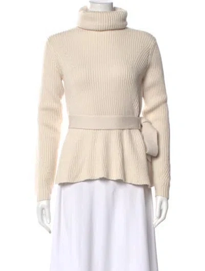 Pre-owned Zimmermann Wool Turtleneck Sweater W/ Tags In Neutral