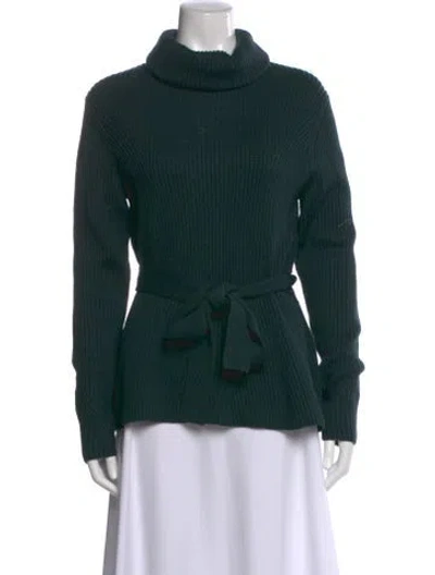 Pre-owned Zimmermann Wool Turtleneck Top In Green