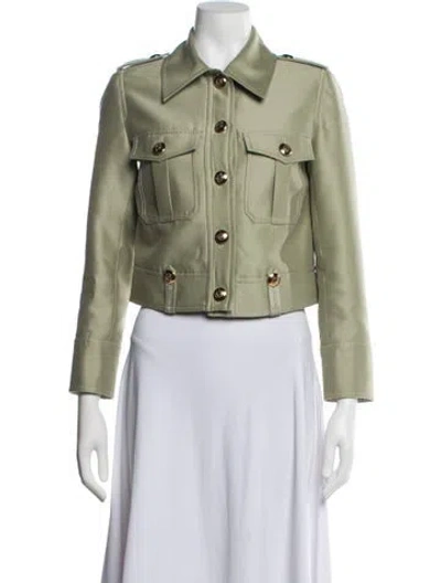 Pre-owned Zimmermann Wool Utility Jacket In Green