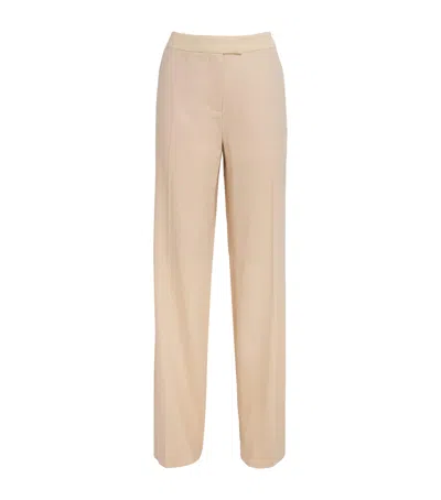 Zimmermann Wool Valiant Straight Trousers In Ivory