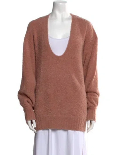 Pre-owned Zimmermann Wool V-neck Sweater In Pink