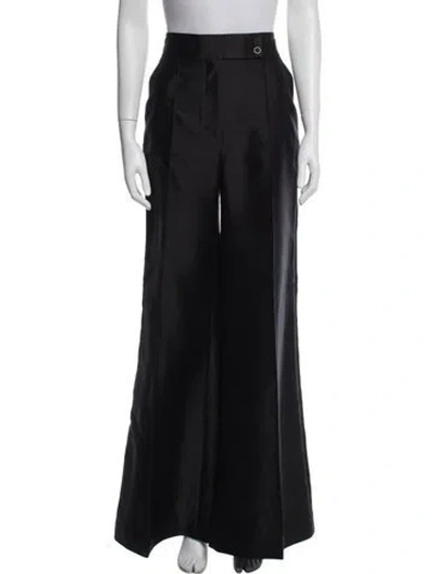 Pre-owned Zimmermann Wool Wide Leg Pants In Black