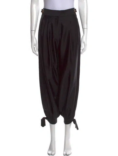 Pre-owned Zimmermann Wool Wide Leg Pants In Black