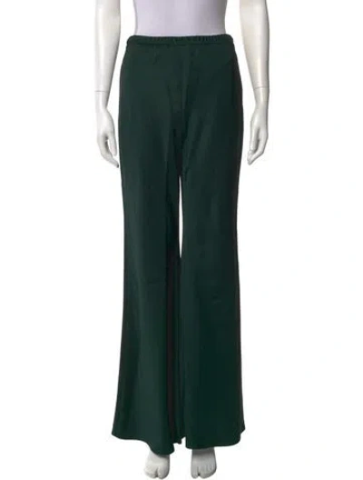 Pre-owned Zimmermann Wool Wide Leg Pants In Green