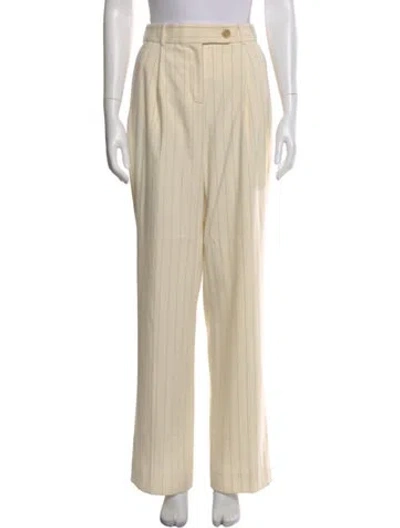 Pre-owned Zimmermann Wool Wide Leg Pants In Neutral