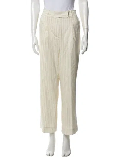 Pre-owned Zimmermann Wool Wide Leg Pants In Neutral