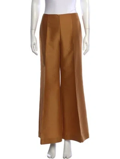 Pre-owned Zimmermann Wool Wide Leg Pants In Neutrals