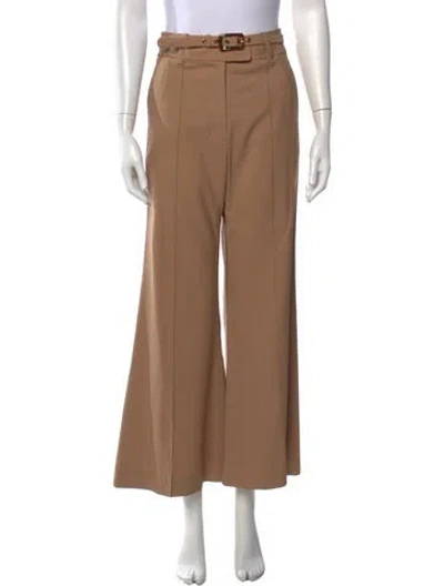 Pre-owned Zimmermann Wool Wide Leg Pants In Neutrals