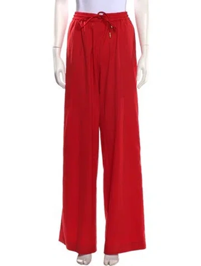 Pre-owned Zimmermann Wool Wide Leg Pants W/ Tags In Red