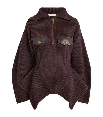 Zimmermann Wool-blend Valiant Utility Sweater In Brown
