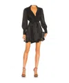 Zimmermann Silk Mini Wrap Dress In Black