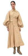 Zimmermann Rebellion Long Sleeve Cotton Poplin Shirtdress In Neutral