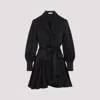 Zimmermann Silk Mini Wrap Dress In Blk Black