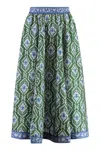 Zimmermann Wylie Silk Swing Skirt Clothing In Green