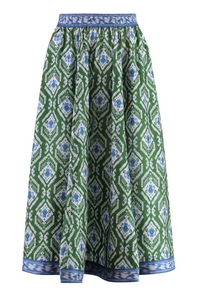 Zimmermann Wyle Printed Silk Skirt